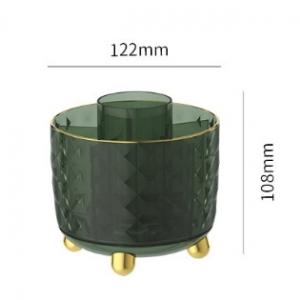Modern Cosmetics Roating Organizer Without Lid- Diamond Pattern