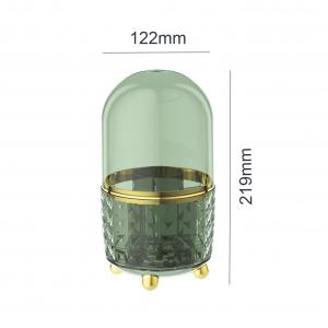 Modern Cosmetics Roating Organizer with Lid- Diamond Pattern