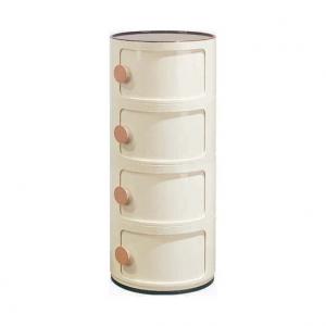 Plastic Round Bedside Storage Cabinet