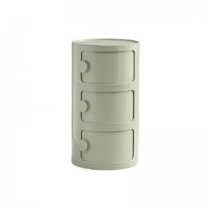 Plastic Round Bedside Storage Cabinet