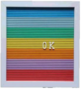 Rainbow Plastic Letter Board